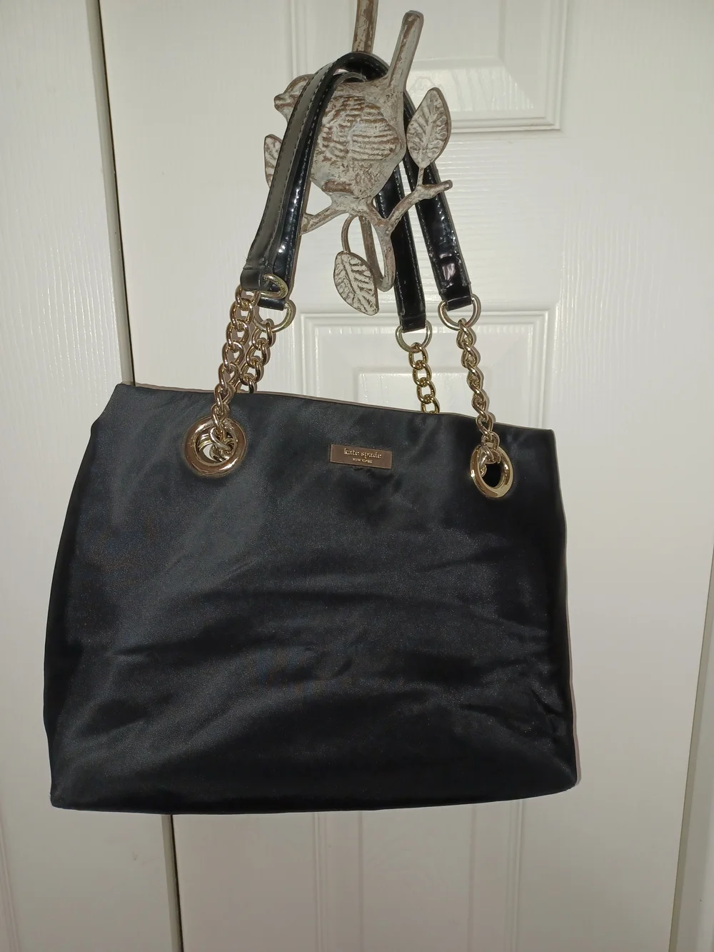 Kate Spade Black Chain-Handle Tote Bag